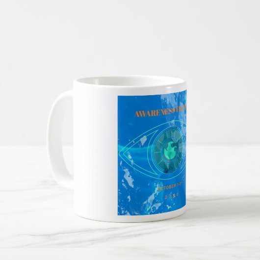 Mug Bleu solide (Devant gauche)