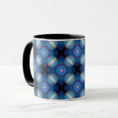 Mug Bleu Spacey Géométrique (Devant gauche)