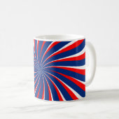 Mug Bleu spiral rouge blanc... (Devant droit)