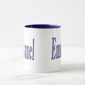 Mug Bleu Starry Emmanuel Nom Logo, (Centre)