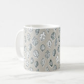 Mug Bleu Tan Leaf Farmhouse Pays Russe Cute (Devant gauche)