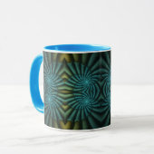 Mug Bleu Tango Bleu Abstrait Spiral (Devant gauche)