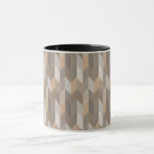 Mug Bleu texturé, jaune, chevron olive. (Centre)