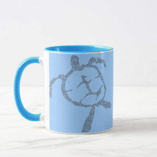 Mug bleu-tortue