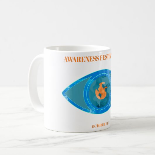 Mug Bleu - transparent (Devant gauche)