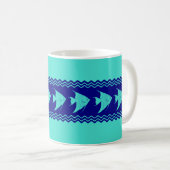 Mug Bleu Turquoise Côtière Fragments (Devant droit)