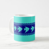 Mug Bleu Turquoise Côtière Fragments (Devant gauche)