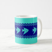 Mug Bleu turquoise de la côte Bleu Trappe (Devant droit)