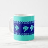 Mug Bleu turquoise de la côte Bleu Trappe (Devant gauche)