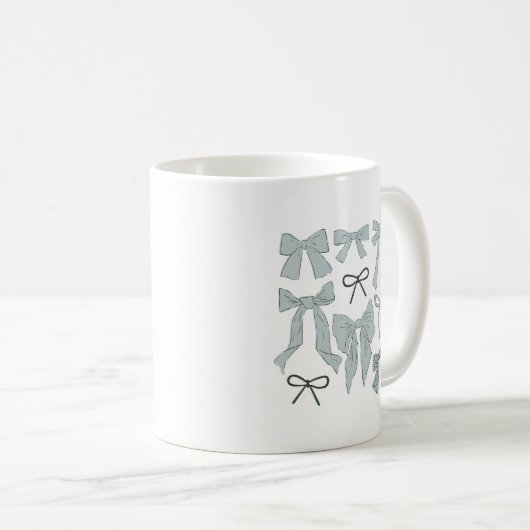 Mug Bleu - Vaches Whimsical (Devant droit)