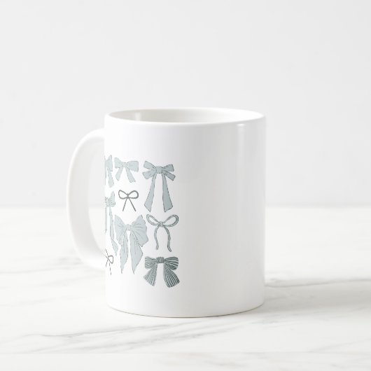 Mug Bleu - Vaches Whimsical (Devant gauche)