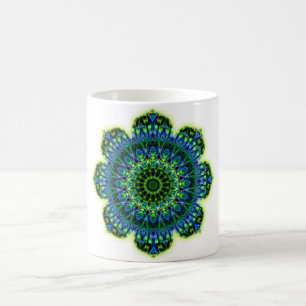 Mug bleu vert mandala