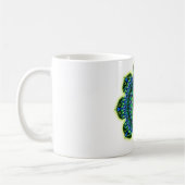 Mug bleu vert mandala (Gauche)