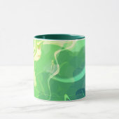 Mug Bleu Vert Océan Abstrait (Centre)