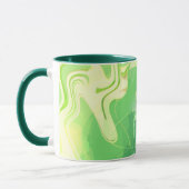 Mug Bleu Vert Océan Abstrait (Gauche)