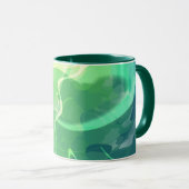 Mug Bleu Vert Océan Abstrait (Devant droit)