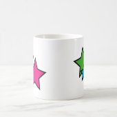 Mug Bleu Vert Rose Noir Étoiles Néon (Centre)