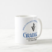 Mug Bleu Vétérinaire Diplôme sur mesure (Devant droit)