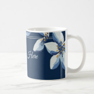 Mug Bleu victorien Floral Dusty Blue Mariage