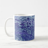 Mug Bleu & Violet Acrylique Abstrait Fluid Art (Gauche)