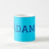 Mug Bleu violet ajouter un nom de texte retour à l'éco (Centre)