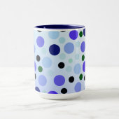 Mug Bleu Violet Et Vert Pois, (Centre)