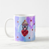 Mug Bleu Violet Gris Cadeau de la Saint-Valentin Pitbu (Gauche)