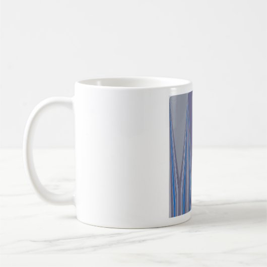 Mug Bleu, violet, gris Chevron Art Imprimer (Gauche)