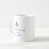 Mug Bleu voilier Ajuster voiles Nautique (Devant gauche)