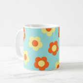 Mug Bleu Y2K Fleur sauvage Bold Retro Spring Cuisine (Devant gauche)
