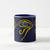MUG BLEUE TALISMAN / OEIL OR HORUS (Centre)