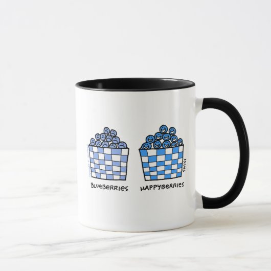 Mug Bleuets amusants Bleues heureux Bleues joyeux Cart (Droite)