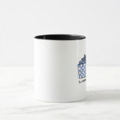 Mug Bleuets amusants Bleues heureux Bleues joyeux Cart (Centre)