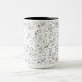 Mug Bleuets en noir et blanc (Centre)