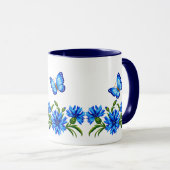 Mug Bleuets et Papillons (Devant droit)