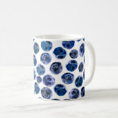 Mug Bleuets : motif illustré d'aquarelle. (Devant droit)