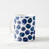 Mug Bleuets : motif illustré d'aquarelle. (Devant gauche)