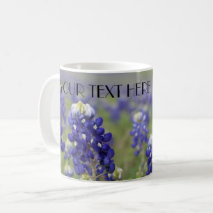 Mug Bleus de Lupins Fleurs Bleues Texas Florale Texan