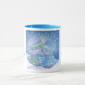 Mug Bleus d'hiver de Noël (Centre)