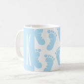 Mug Bleus layette, pieds de bébé de garçon (Devant gauche)