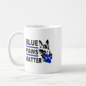 Mug Bleus Paws ; Chien de police ; Sticker (Gauche)