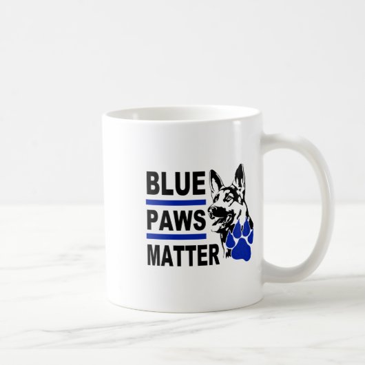 Mug Bleus Paws ; Chien de police ; Sticker (Droite)