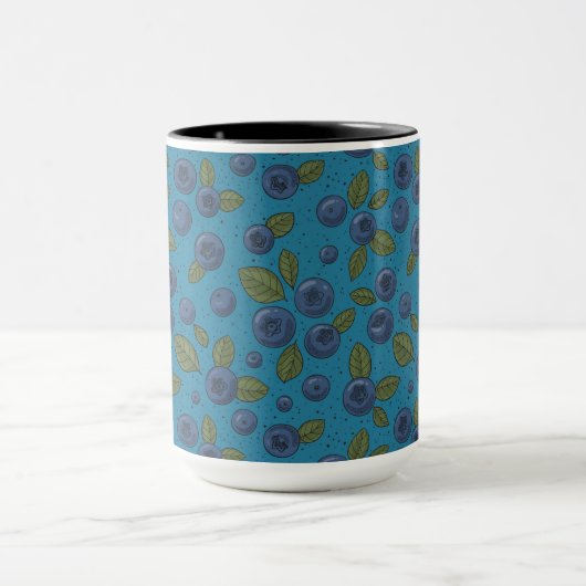 Mug Bleus sur bleu (Centre)