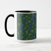 Mug Bleus sur vert foncé (Gauche)