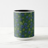 Mug Bleus sur vert foncé (Centre)
