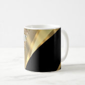 Mug Bling d'or et motif noir de remous (Devant droit)