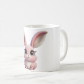 Mug Bliss de lapin rose adorable (Devant droit)