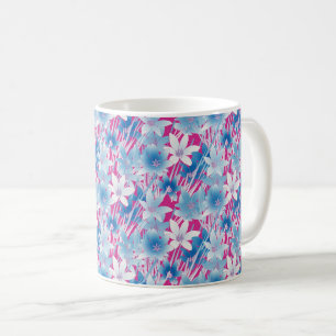 Mug Bliss floral bleu et rose