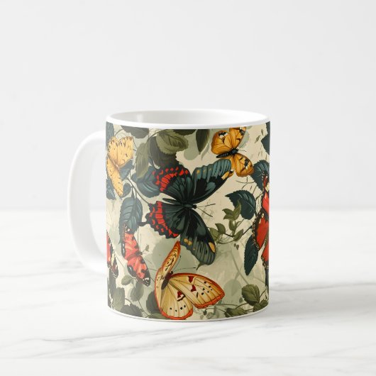Mug Bliss papillon : Vintage (Devant gauche)