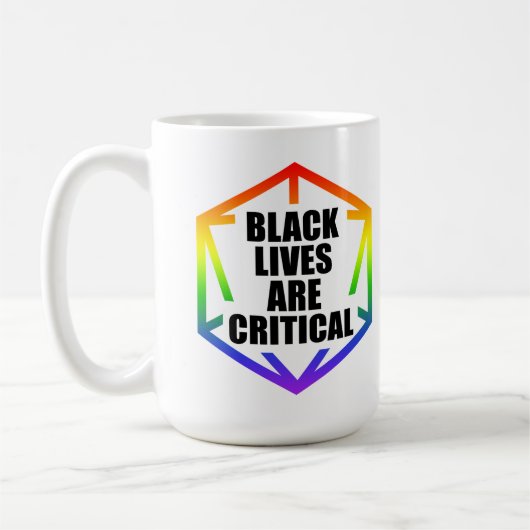 Mug BLM Black Lives are Critical [LGBTQ+] (Gauche)